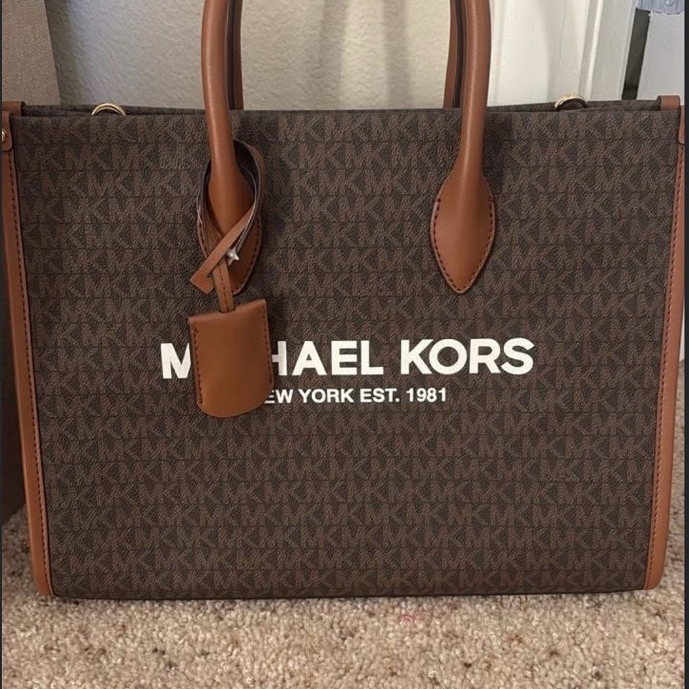 Michael Kors Brown Monogram Briefcase